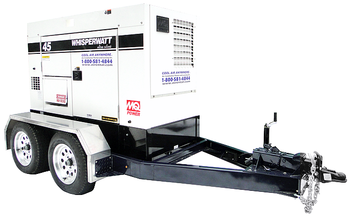 45KVA Whisperwatt Generator Rental
